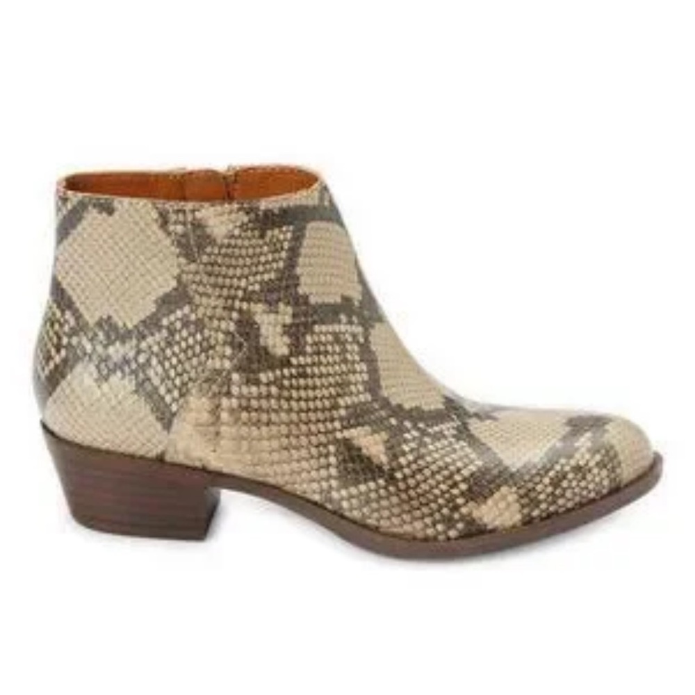 Lucky Brand Snakeskin Pattern Ankle Booties